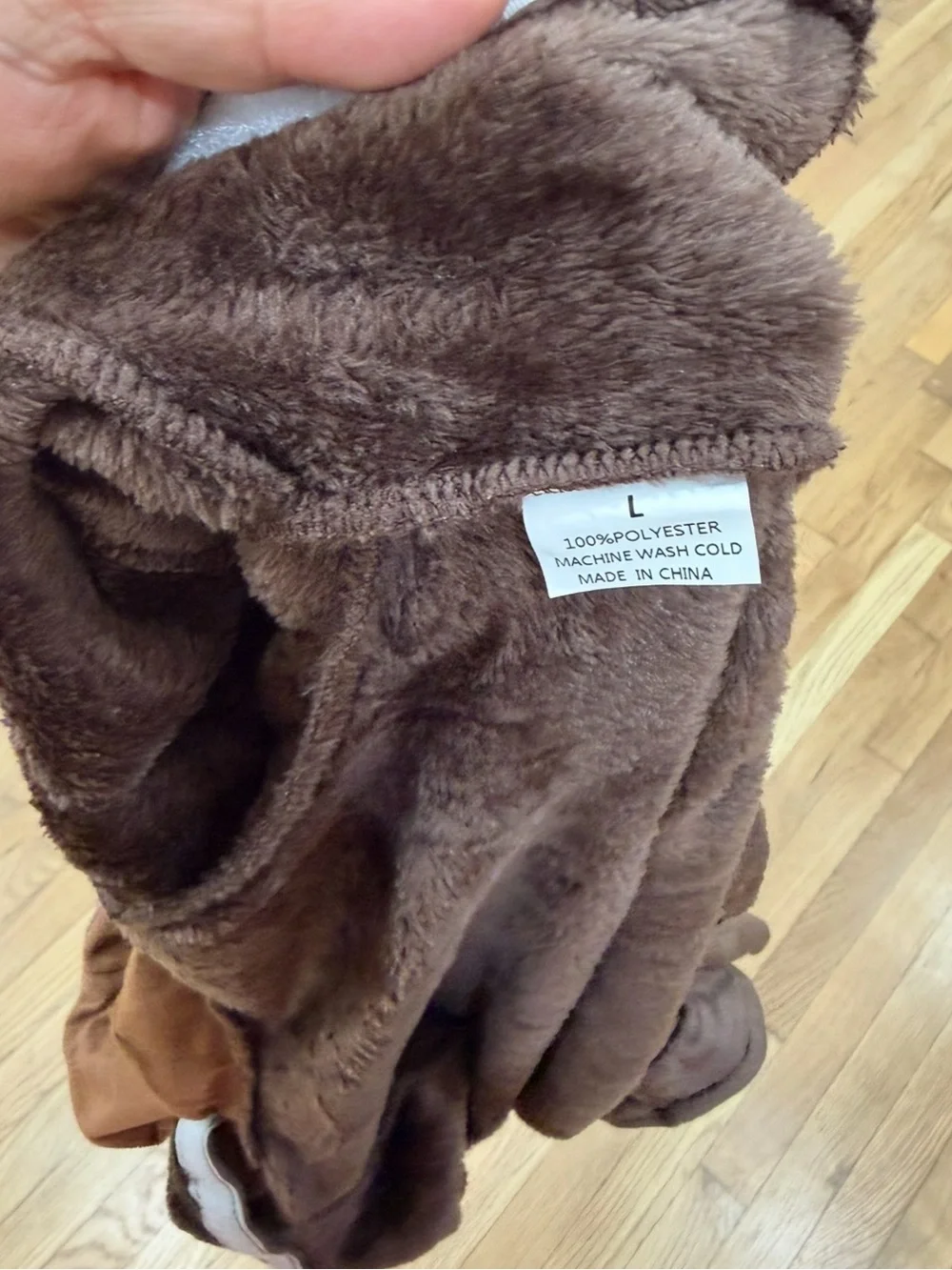 🦋Pet Apparel Brown Plush Monkey Dog Costume Hooded Pet Outfit size-large
